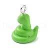 Opaque Resin Pendants X-RESI-Z014-01G-2
