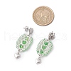 304 Stainless Steel Faceted Bicone Glass Beads Dangle Stud Earrings EJEW-WZ00437-01-3