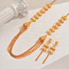 Elegant Middle Eastern Style Iron Earrings & Necklaces Set for Events AQ1080-1