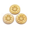 Tibetan Style Alloy Flat Round Big Pendants EA13497Y-G-1