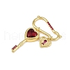 Brass Micro Pave Cubic Zirconia Pendants KK-H072-17G-01-2