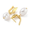 Rack Plating Rhombus Brass Hoop Earrings EJEW-C102-28C-G-2