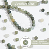  2 Strands Natural Green Rutilated Quartz Beads Strands G-NB0004-84-2