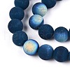 Frosted Opaque Glass Beads Strands GLAA-T032-P10mm-MBB14-3