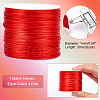   5 rolls 5 colors Nylon Rattail Satin Cord NWIR-PH0002-09B-02-2