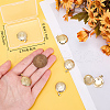 Beebeecraft 6Pcs Brass Locket Pendants KK-BBC0015-48-3