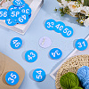Olycraft 1 Set Round ABS Plastic Number 31~60 Brooches Sets JEWB-OC0001-02C-5
