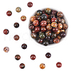 ARRICRAFT Natural Polychrome Jasper/Picasso Stone/Picasso Jasper Round Bead Strands G-AR0001-45-1