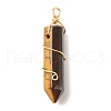 Natural Mixed Gemstone Pointed Pendants PALLOY-JF01502-2