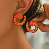 Stainless Steel Enamel Vortex Spiral Stud Earrings LD7600-5-1