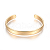 Ion Plating(IP) 304 Stainless Steel Cuff Bangles X-STAS-I110-10-8mm-G-1