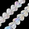 Electroplate Transparent Glass Beads Strands EGLA-R114-02A-AB01-1