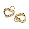 Brass Micro Pave Cubic Zirconia Pendants KK-C092-24G-G-2