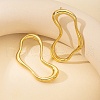 304 Stainless Steel Nuggets Stud Earrings EJEW-U069-01G-1
