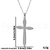 Stainless Steel Textured Cross Necklaces for Women ER4346-1-1