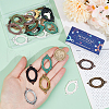 SUNNYCLUE 28Pcs 7 Colors Alloy Pendant Cabochon Settings FIND-SC0009-23-3