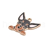 Animal Puppy Alloy Enamel Pendants FIND-V001-03G-07-2