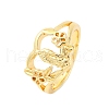 Adjustable Brass Heart with Virgin Mary Rings for Women RJEW-U047-34G-4
