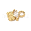 Ion Plating(IP) 304 Stainless Steel with Rhinestone Charms STAS-G351-17G-02-2