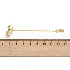 Brass Pave Clear Cubic Zirconia European Safety Chains with Charms KK-L236-16E-G-3