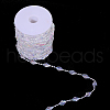 Rhombus Acrylic Rhinestone Beaded Trim FIND-WH0202-02-8