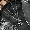 304 Stainless Steel Enamel Chain Necklaces NJEW-M078-07P-1