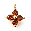 Brass Micro Pave Cubic Zirconia Pendants KK-D356-07C-G-1