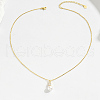 Elegant French Style 925 Sterling Silver & Shell Pearl Round Pendant Necklaces for Women's Daily Wear GL9830-3