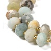 Natural Flower Amazonite Beads Strands G-P573-A66-10x6mm-4