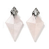 Natural Rose Quartz Pendants G-K338-10AS-07-1