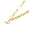 Brass Cuban Link Chain & Paperclip Chain Necklace Making NJEW-U008-08G-1