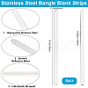 304 Stainless Steel Bangle Blank Strips MAK-WH0016-02B-P-2