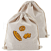CRASPIRE 2Pcs Linen Bread Print Pouches AJEW-CP0003-81A-1