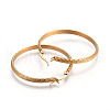 Ion Plating(IP) 304 Stainless Steel Hoop Earrings EJEW-L215-19G-1
