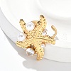 304 Stainless Steel Micro Pave Cubic Zirconia Plastic Pearl Cuff Rings RJEW-D310-02B-G-3