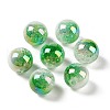 UV Plating Opaque Crackle Two-tone Acrylic Beads MACR-C032-01J-1