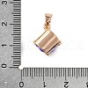 Brass Micro Pave Cubic Zirconia Pendants KK-E795-29KCG-01-4