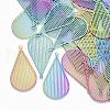 Ion Plating(IP) 201 Stainless Steel Filigree Pendants X-STAS-S108-67-1