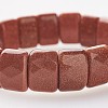 Synthetic Goldstone Beaded Stretch Bracelets BJEW-G490-13-3