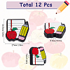 SUNNYCLUE 12Pcs Teachers' Day Food Grade Silicone Focal Beads SIL-SC0001-82-2