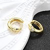 Brass Micro Pave Clear Cubic Zirconia Hoop Earrings EJEW-H157-06G-3