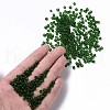 6/0 Frosted Round Glass Seed Beads X-SEED-A008-4mm-M7-4