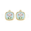 Alloy Enamel Pendants PALLOY-P311-01A-G-1