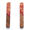 Opaque Resin & Walnut Wood Big Pendants RESI-N025-034-E04-2
