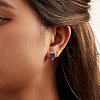 925 Sterling Silver Cubic Zirconia Hoop Earrings EJEW-L294-019P-3