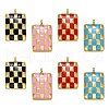 8Pcs 4 Colors Rack Plating Brass Enamel Pendants KK-SZ0006-08-1