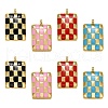 8Pcs 4 Colors Rack Plating Brass Enamel Pendants KK-SZ0006-08-1