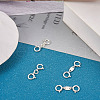  4Pcs 2 Style 925 Sterling Silver Spring Ring Clasps Sets STER-TA0001-05-14
