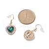 Alloy Rhinestone Heart Dangle Earrings EJEW-JE05149-4