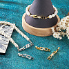 8Pcs 8 Styles Brass Clear Cubic Zirconia Watch Band Clasps ZIRC-TA0001-17-7